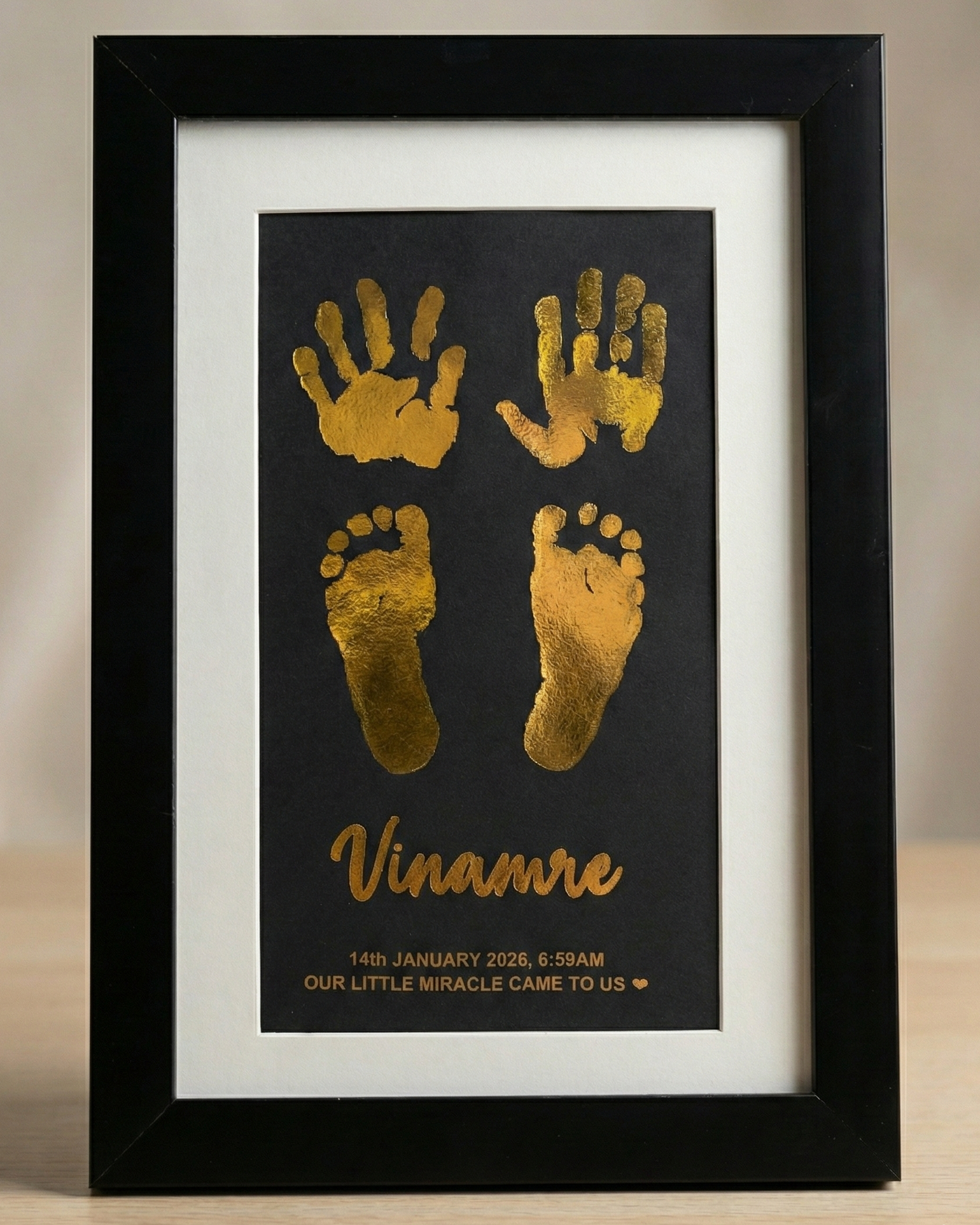 Foiled Baby Hand & Foot Artwork (2 Hands + 2 Feet)