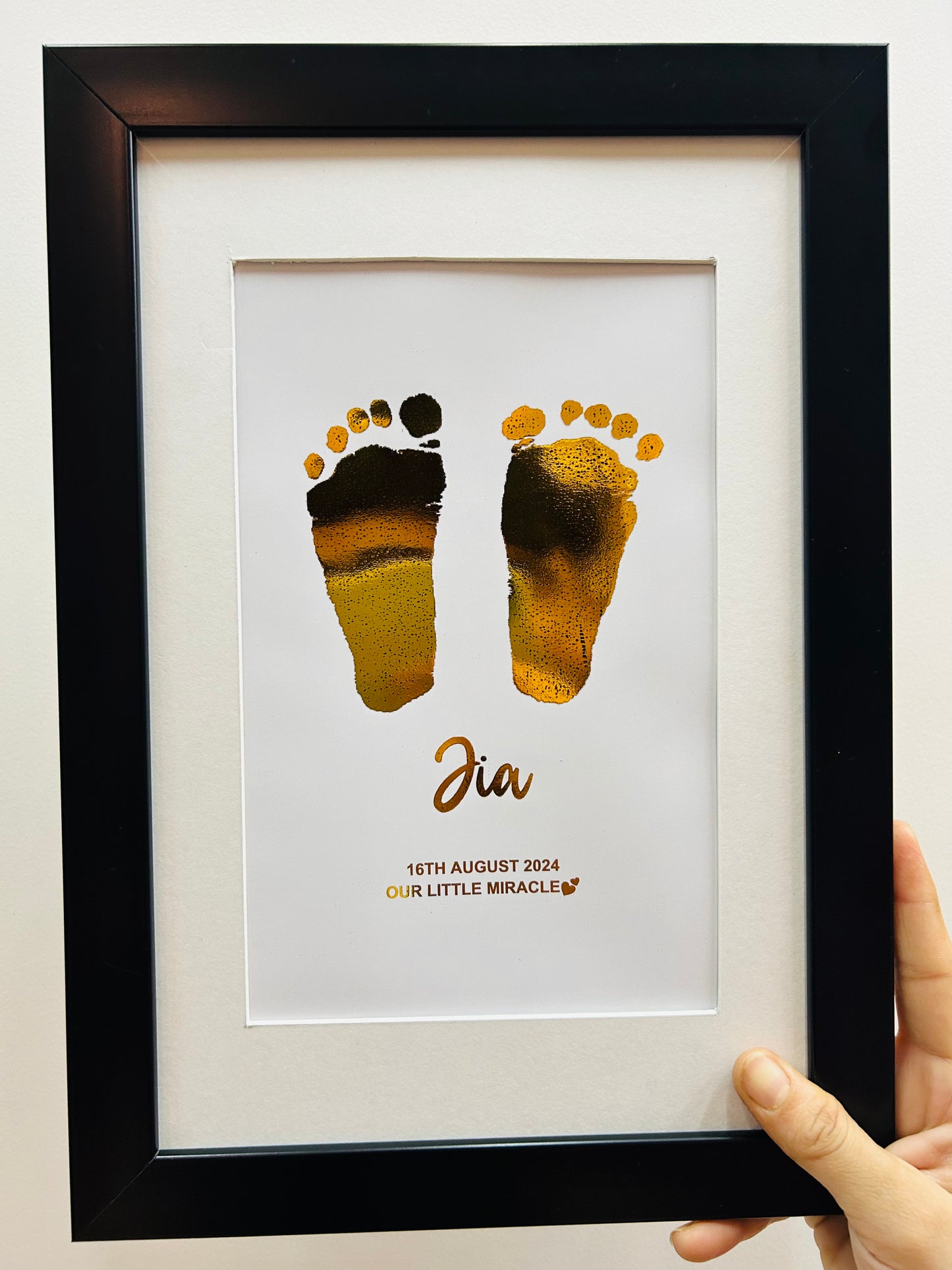 Foiled Baby Hand & Footprint Artwork