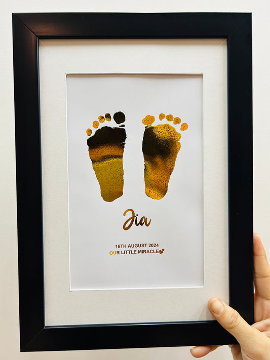 Foiled Baby Hand & Footprint Artwork