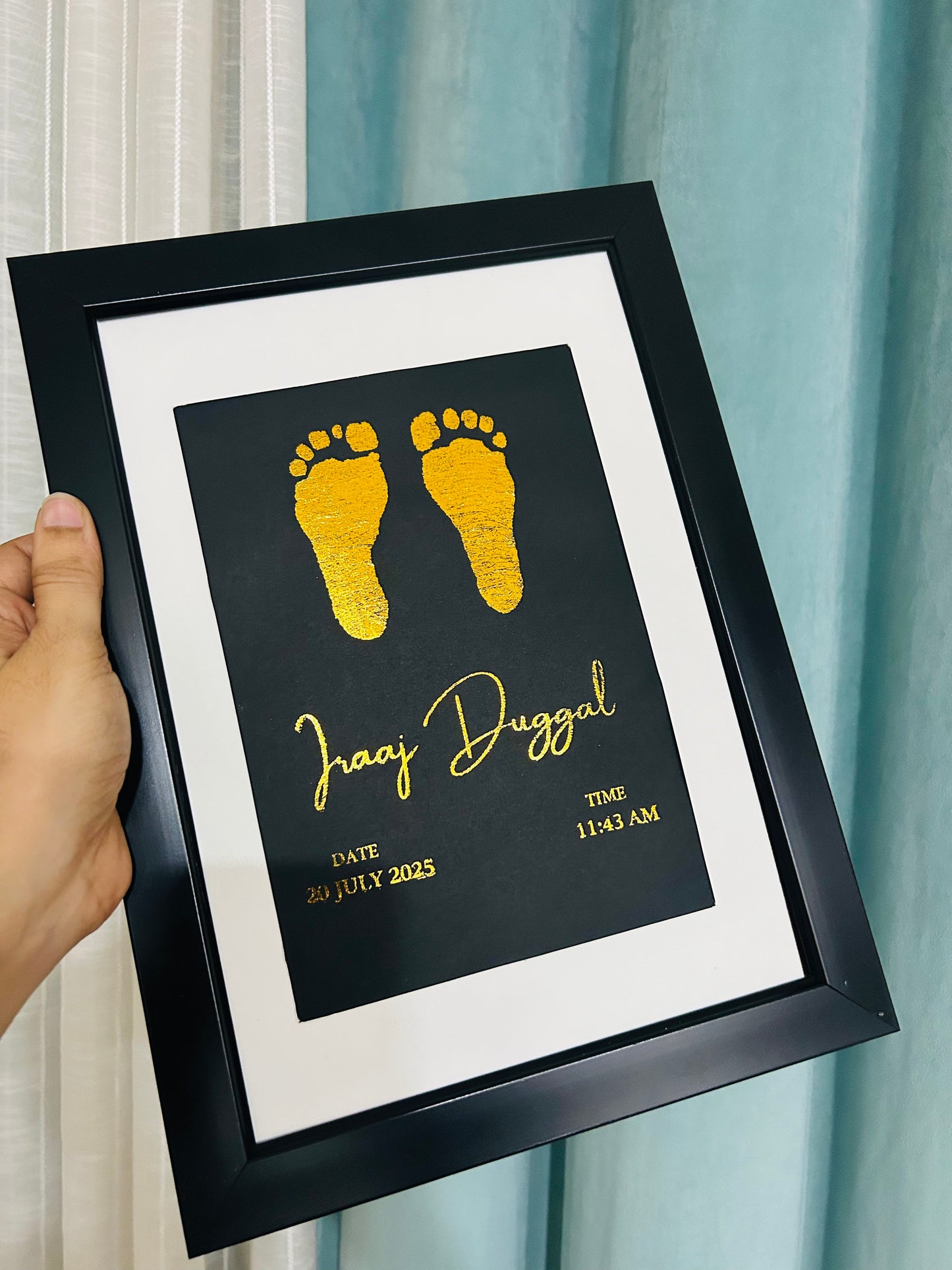 Foiled Baby Hand & Footprint Artwork