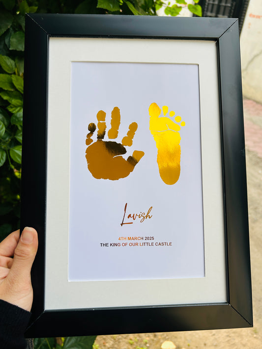 Foiled Baby Hand & Footprint Artwork