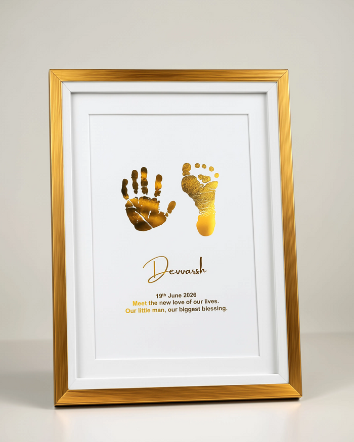 Foiled Baby Hand & Footprint Artwork
